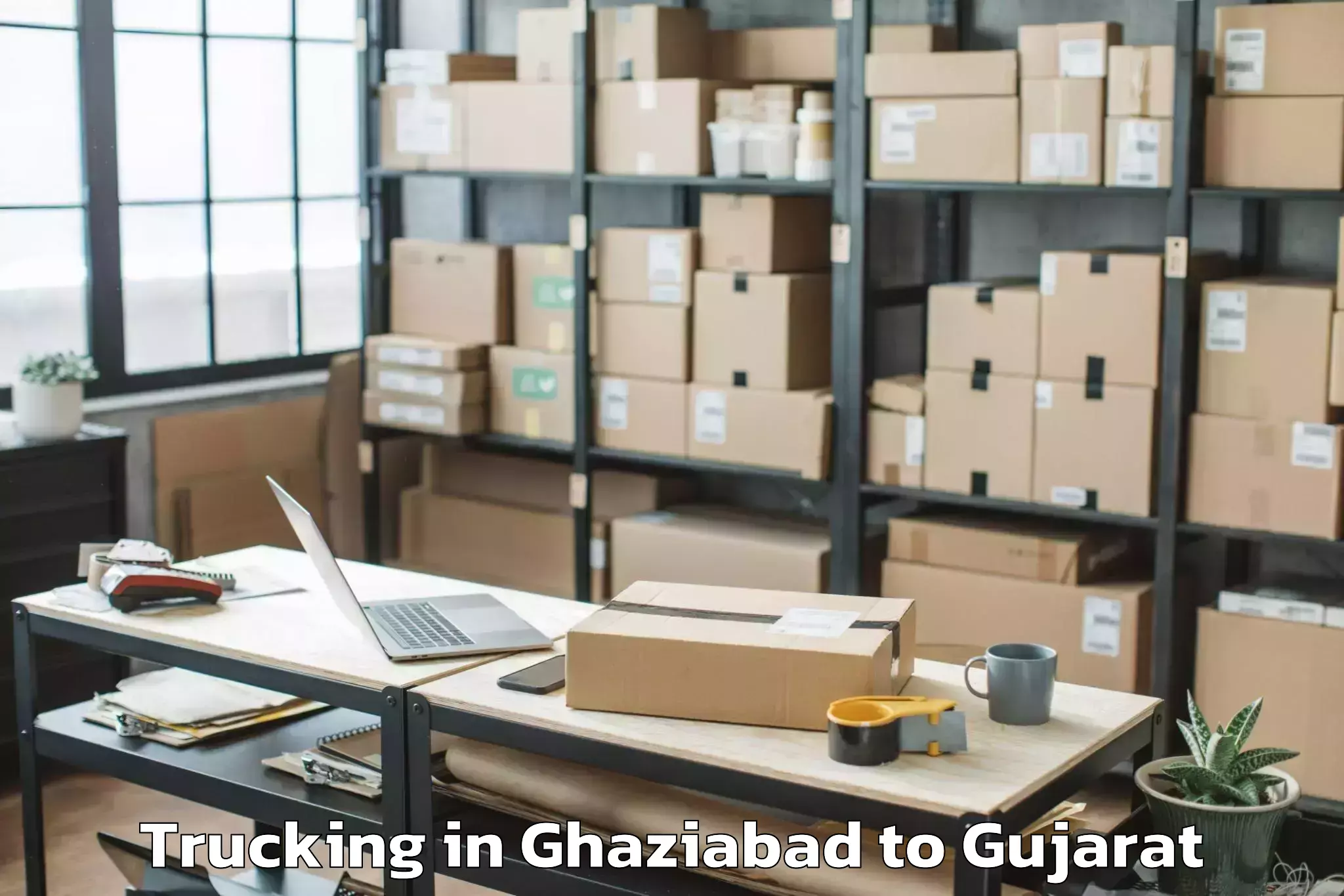 Ghaziabad to Jodiya Bandar Trucking Booking